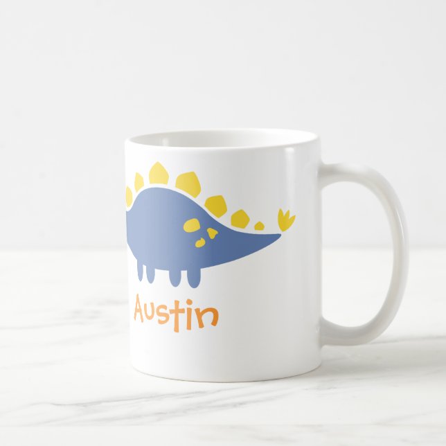 Mug Dinosaure bleu mignon de Stegosaurus pour des (Droite)