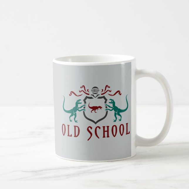 Mug Dinosaure de couleur de vieille école (Droite)