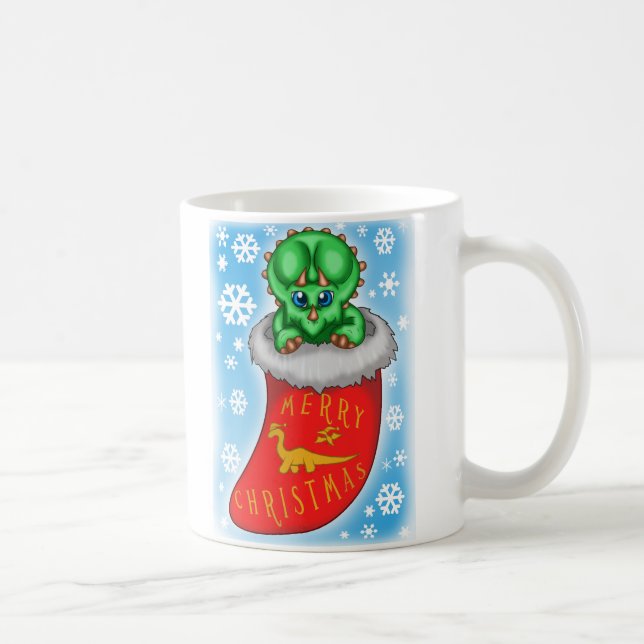 Mug Dinosaure de Noël (Droite)