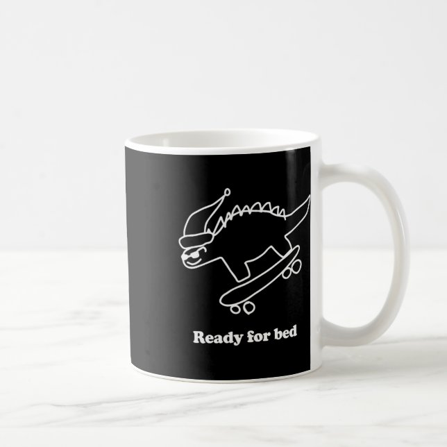 Mug Dinosaure de skateboard prêt pour le lit  (Droite)