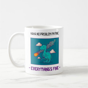 Mug Dinosaure Dinosaure Astéroïde Tout va bien