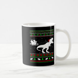 Mug Dinosaure Dinosaure T-rex Chris Père Noël Sleigh