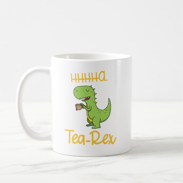 Mug Dinosaure Drôle Boire Thé Rex Tyrannosaurus (Gauche)