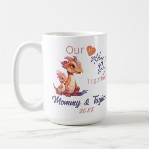 Mug Dinosaure et bébé Notre première fête des mères en