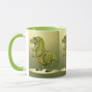 Mug Dinosaure heureux de bande dessinée renonçant au