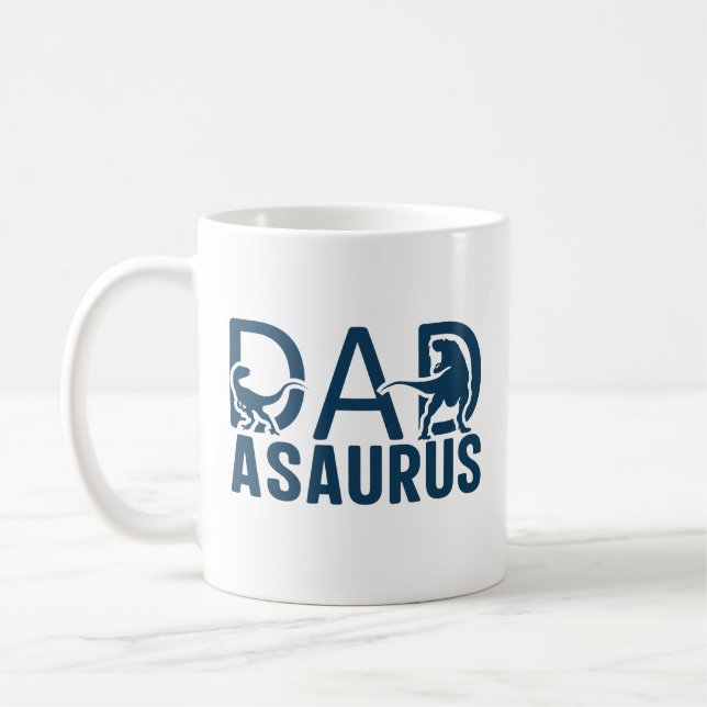 Mug Dinosaure Papa Asaurus Dino Lover T Rex Papa Dino (Gauche)