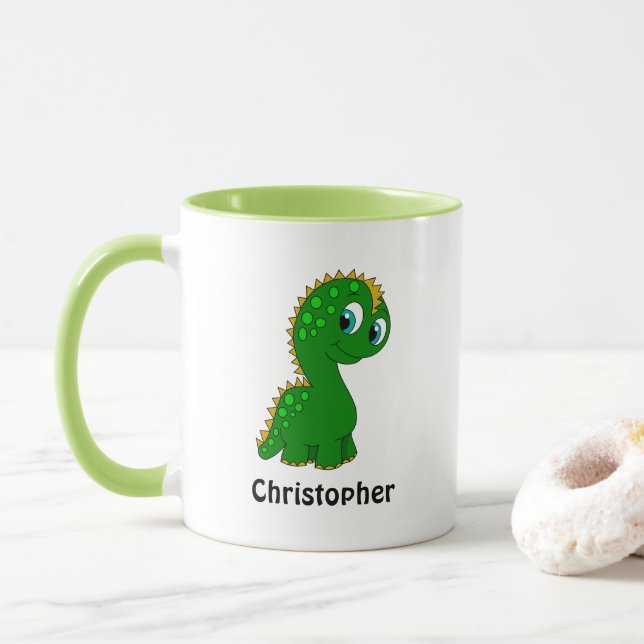 Mug Dinosaure Personnalisé Mignon (Avec donut)