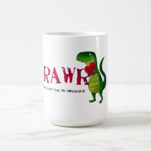 Mug Dinosaure romantique de RAWR T-rex