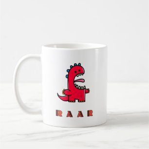 Mug Dinosaure rouge mignon