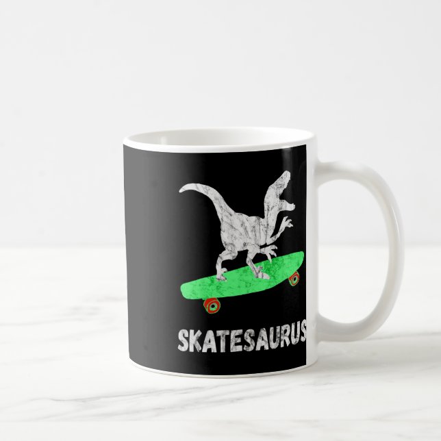 Mug Dinosaure skateboard skateboard T-rex drôle Skat (Droite)
