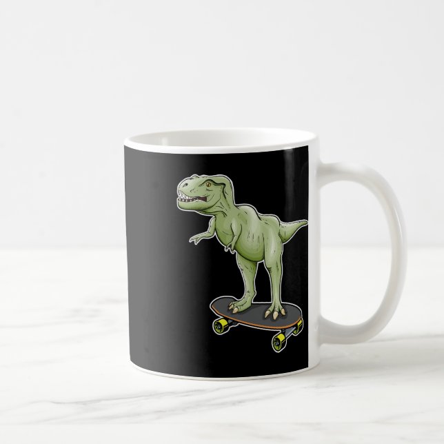 Mug Dinosaure skateboard T-rex Dino Dinosaure  (Droite)