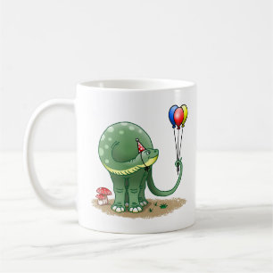 Mug Dinosaure tenant Ballons Anniversaire