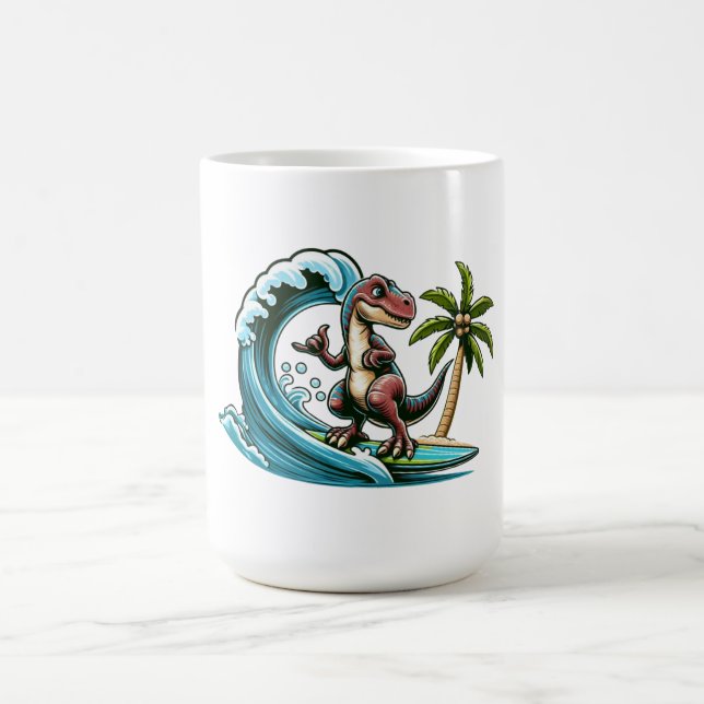 Mug Dinosaure tropical du surf (Centre)