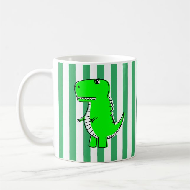 Mug Dinosaure Vert Blancs Vert (Gauche)