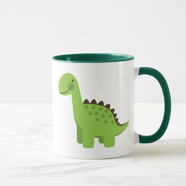 Mug Dinosaure vert mignon (Droite)