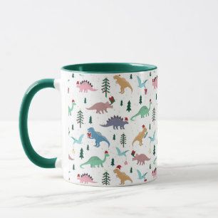 Mug Dinosaures festifs Motif de Noël