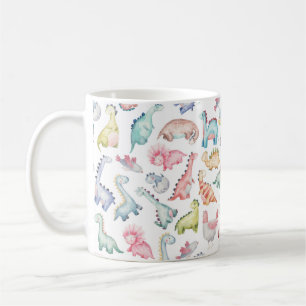 Mug Dinosaures mignons, motif d'aquarelle pour enfants