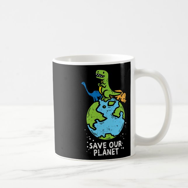 Mug Dinosaures Sauvez Notre Planète Jour des terres mi (Droite)