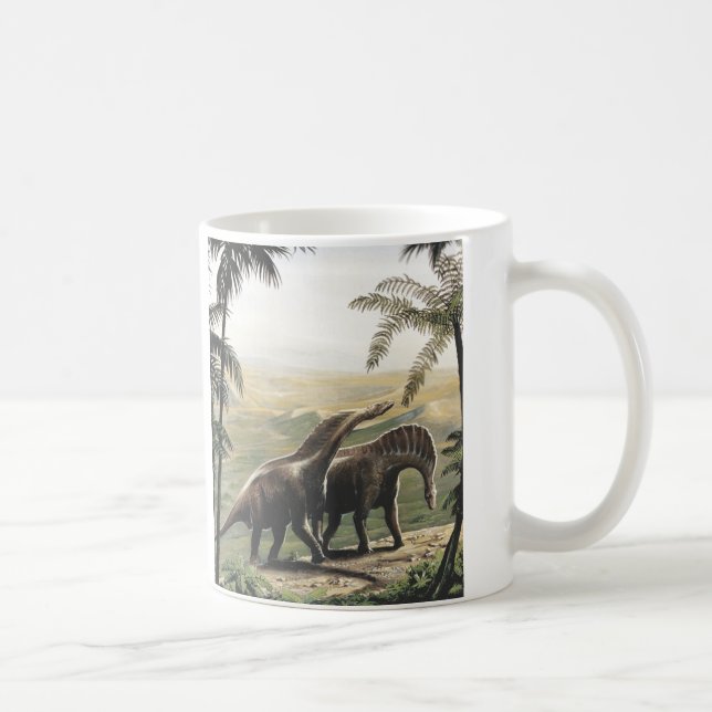 Mug Dinosaures vintages, Amargasaurus aux palmiers (Droite)