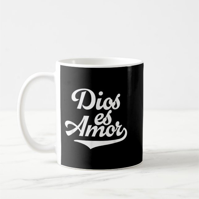Mug Dios Es Amor Espagnol Christian Catholic Message G (Gauche)
