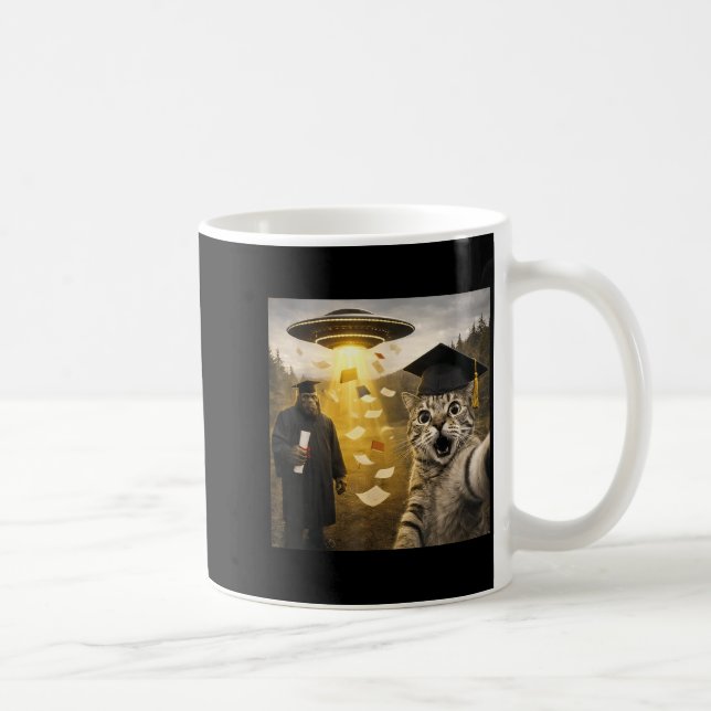 Mug Diplômé 2026 Blague Gen Z Senior Drôle Meme Chat (Droite)