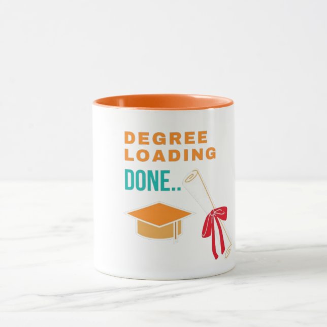 Mug Diplôme Chargement Terminé Graduation (Centre)