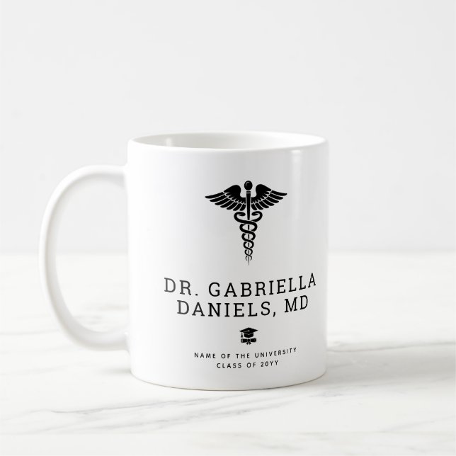 Mug Diplôme de docteur de l'école de médecine moderne  (Gauche)