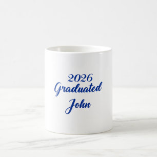 Mug Diplômé de la promotion Bleue 2026 diplômé John