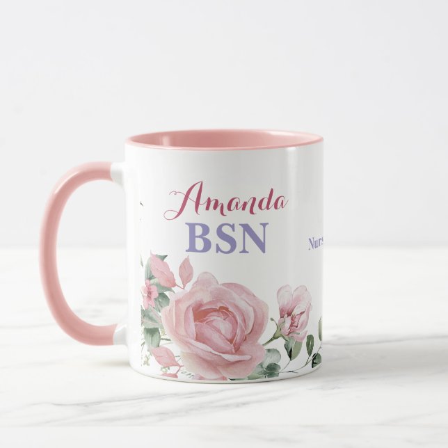 Mug Diplôme de l'école d'infirmières BSN  (Gauche)