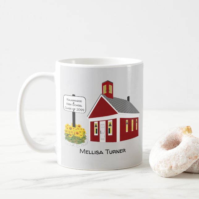 Mug Diplômé de l'école École à classe unique (Avec donut)