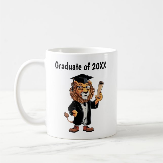 Mug Diplôme de Lion personnalisé (Gauche)