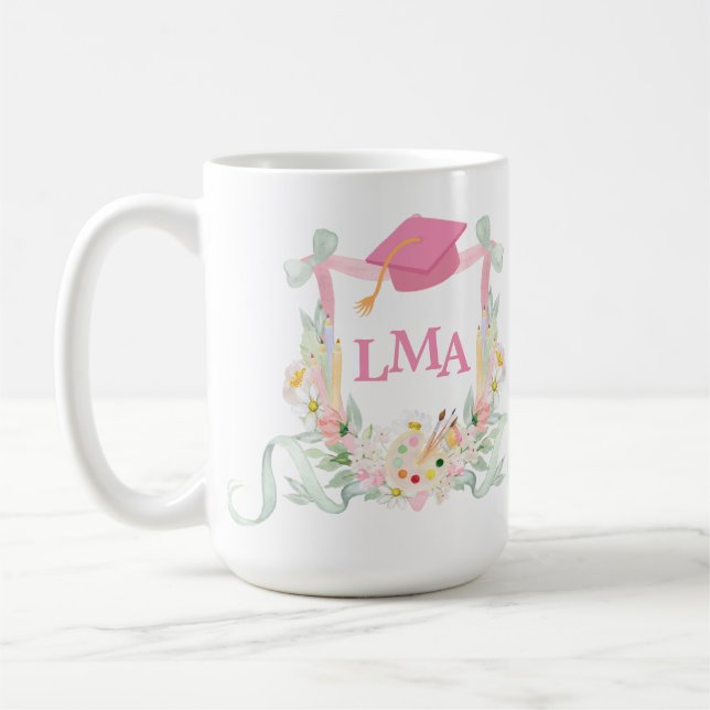 Mug Diplôme de monogramme de l'artiste (Gauche)
