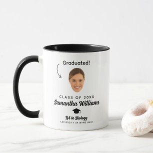 Mug Diplôme de photo de visage personnalisé drôle