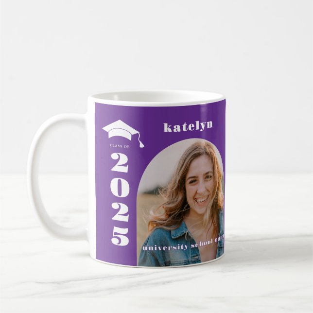 Mug Diplôme de photo violet (Gauche)