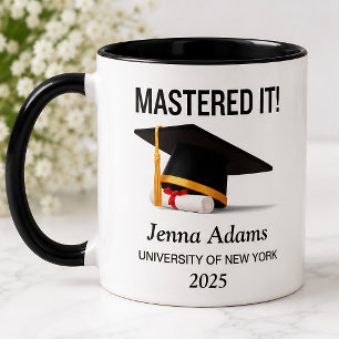 Mug Diplôme d'Études Secondaires Personnalisé Maîtrisé