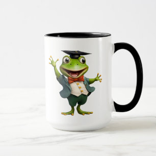 Mug Diplômé, grenouille, diplôme, crapaud, IA généré m