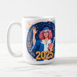 Mug Diplômé Joyeux de 2025 Célèbrant la Réussite