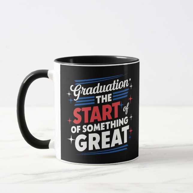 Mug Diplôme Le début de quelque chose de grand (Gauche)