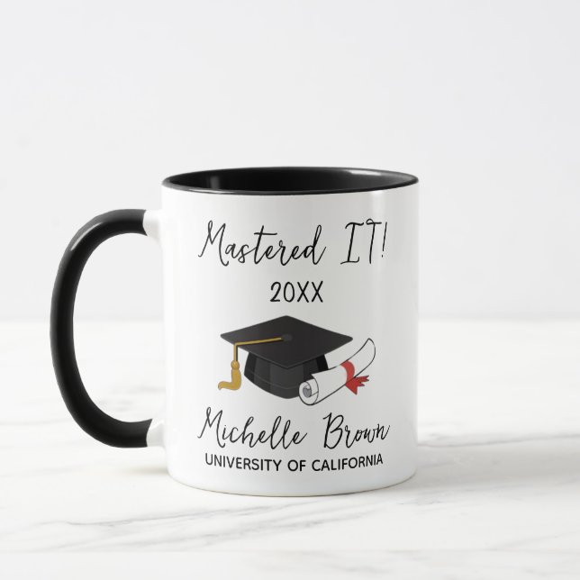 Mug Diplômé Masters Personnalisé Diplôme Cadeau MBA Ca (Gauche)