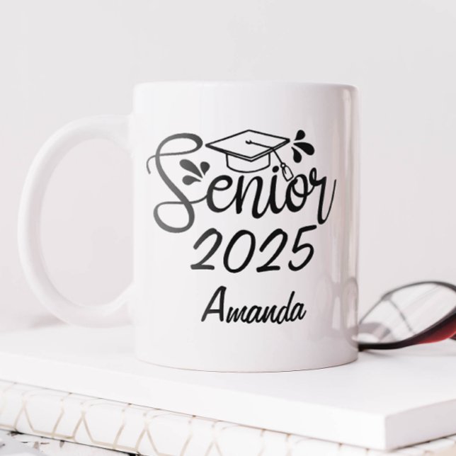 Mug Diplôme Personnalisé (Personalized Senior 2025 Mug)
