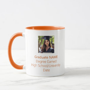 Mug Diplômé personnalisé en photo Orange