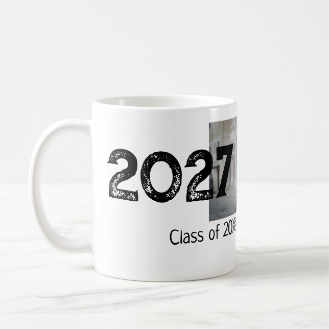 Mug diplôme photo simple classique ajouter classe anné (Gauche)