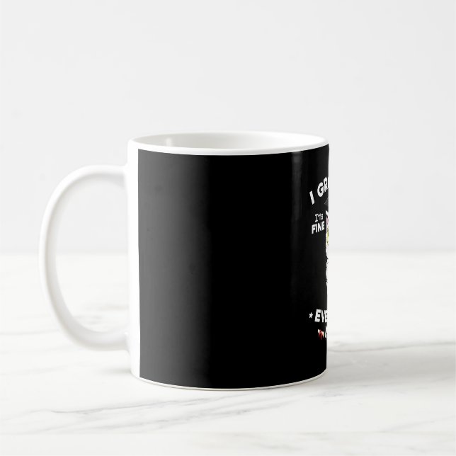 Mug Diplômé promotion 2024 drôle chat noir (Gauche)