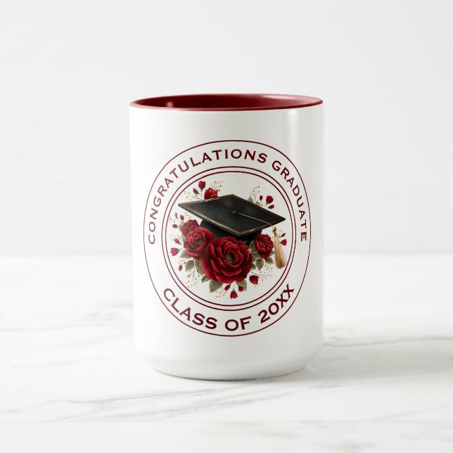 Mug Diplôme & Roses Rouges Promotion 20XX (Centre)