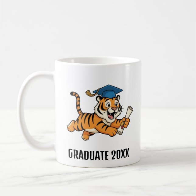 Mug Diplômé Tigre Personnalisé (Gauche)