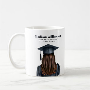 Mug Diplômée moderne personnalisée Femme Diplômée