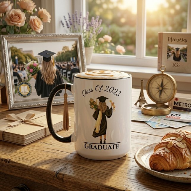 Mug Diplômée personnalisable année (Créateur téléchargé)