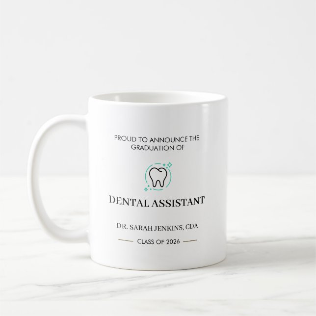 Mug Diplômés 2026 Assistant Dentaire CDA Graduation  (Gauche)