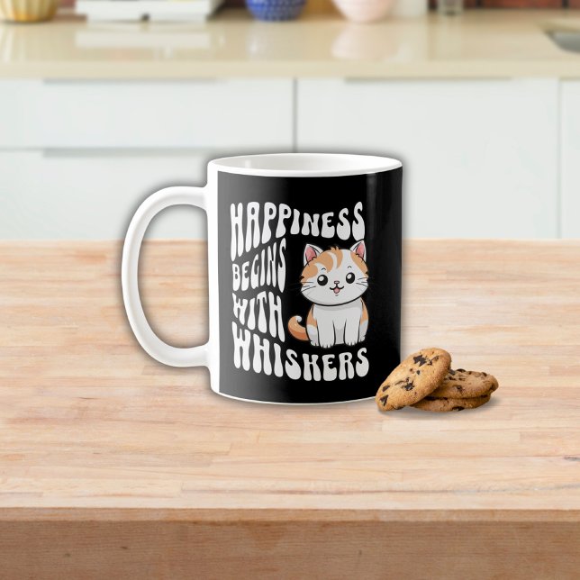Mug Dire de chat noir mignon drôle (Créateur téléchargé)