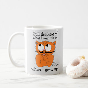 Mug Dire un chat moustache en caricature
